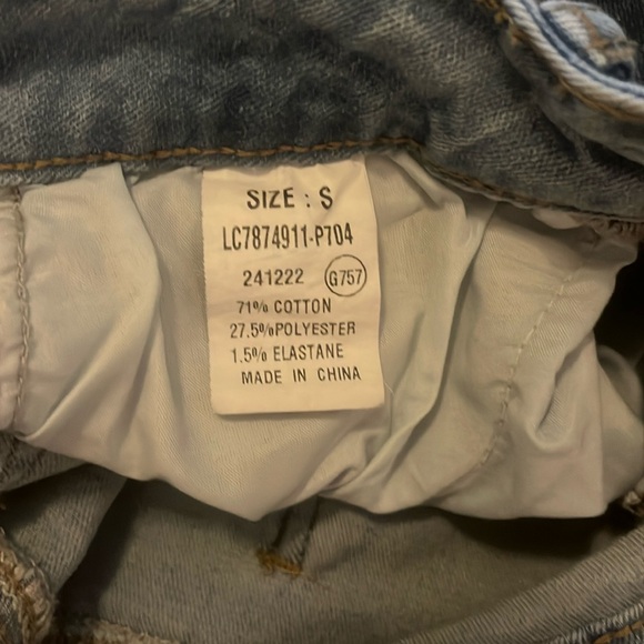 Light Blue Denim Wide Leg Jeans, Size S - Picture 10 of 10